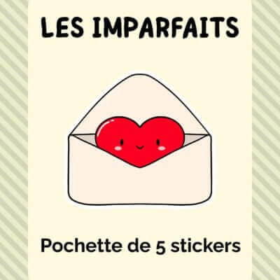 Pochette de 5 stickers imparfaits